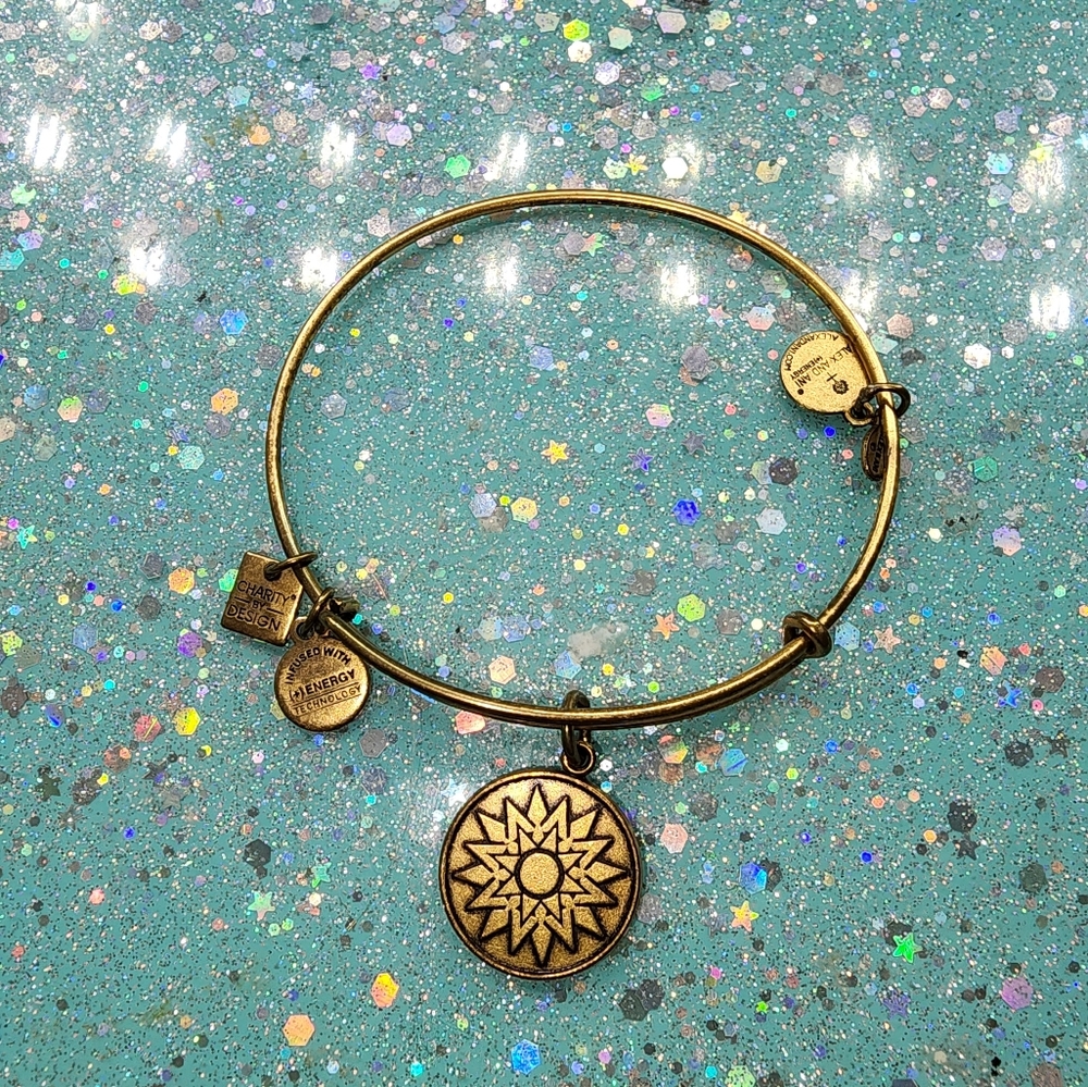 Alex and Ani Sunburst Gold Bangle